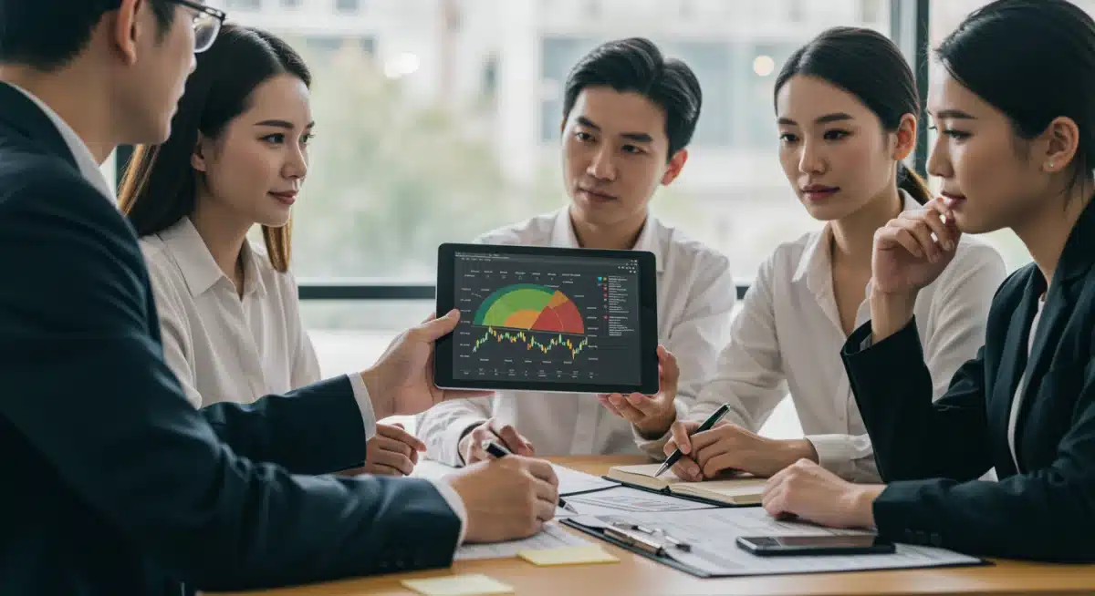 Financial advisor explaining diversified investment strategies