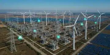 Modern smart grid infrastructure with renewable energy sources