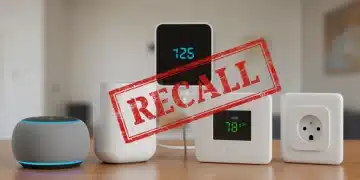 Smart home devices with recall stamp, illustrating nationwide product safety alert