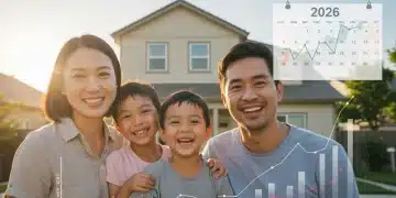Smiling family celebrating homeownership with significant mortgage savings