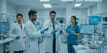 Medical professionals reviewing new FDA-approved medical technology in January 2025.