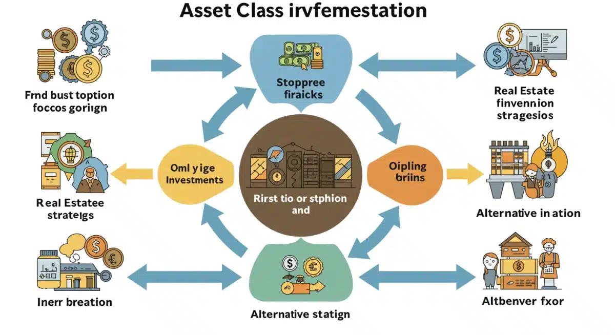 Infographic demonstrating diversified asset allocation strategies for investment portfolios