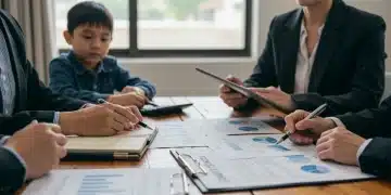 Family discusses estate planning with financial advisor in 2026