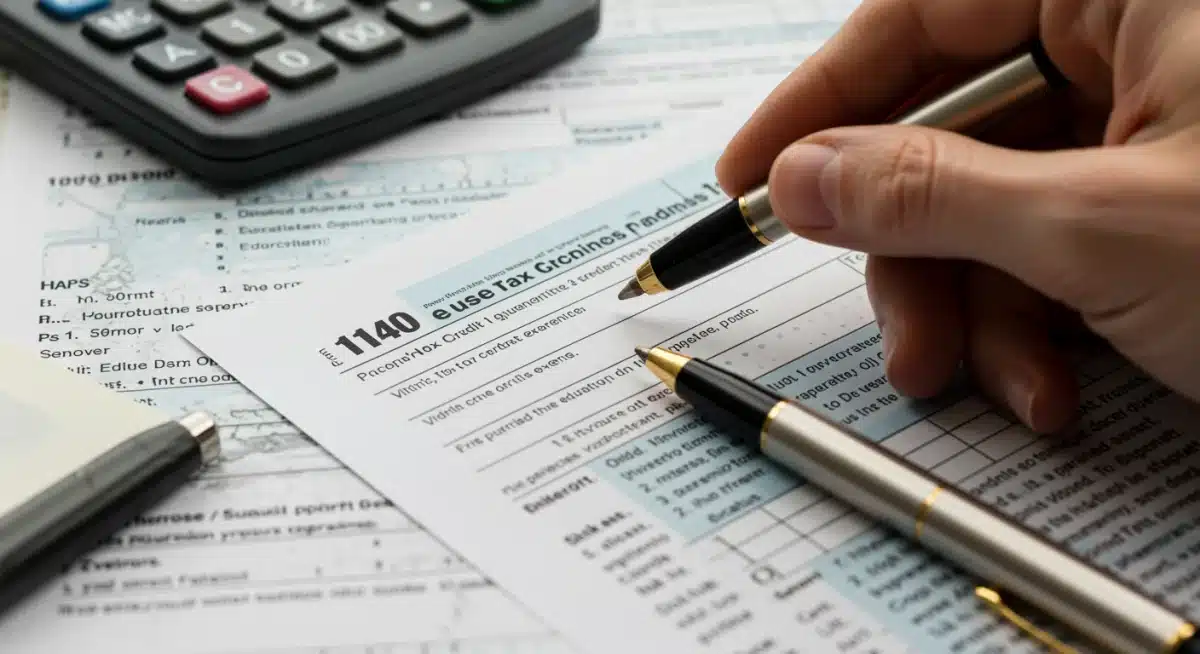 Highlighting child tax credit on a 2026 tax form