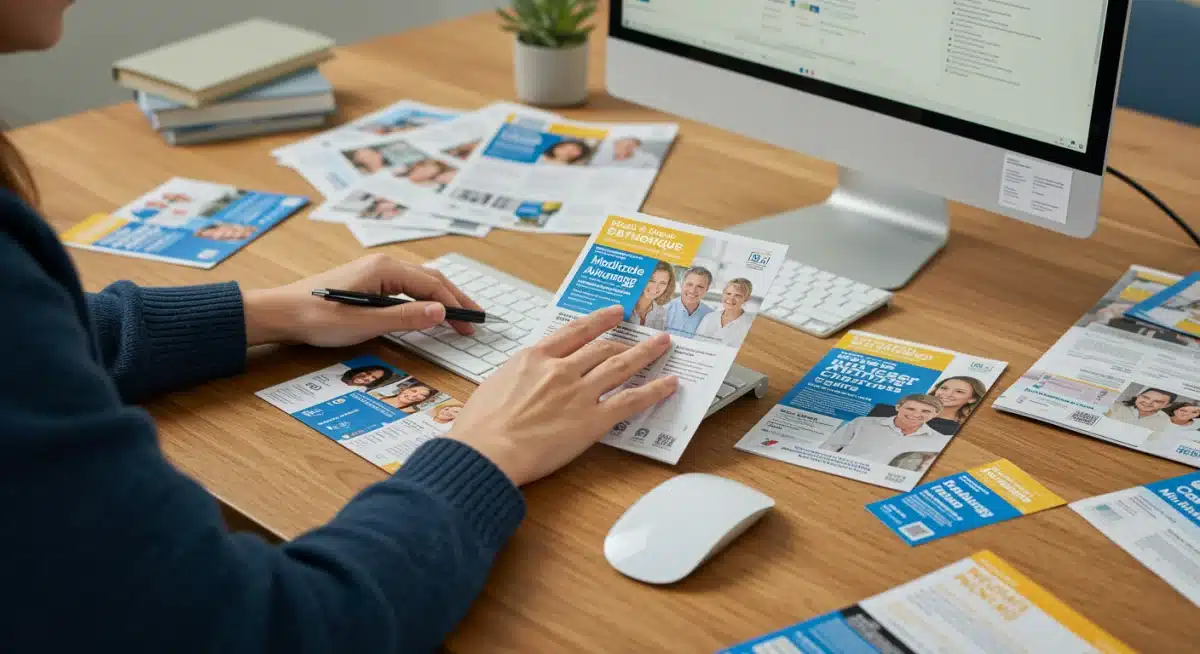 Comparing Medicare Advantage plans online and with brochures.