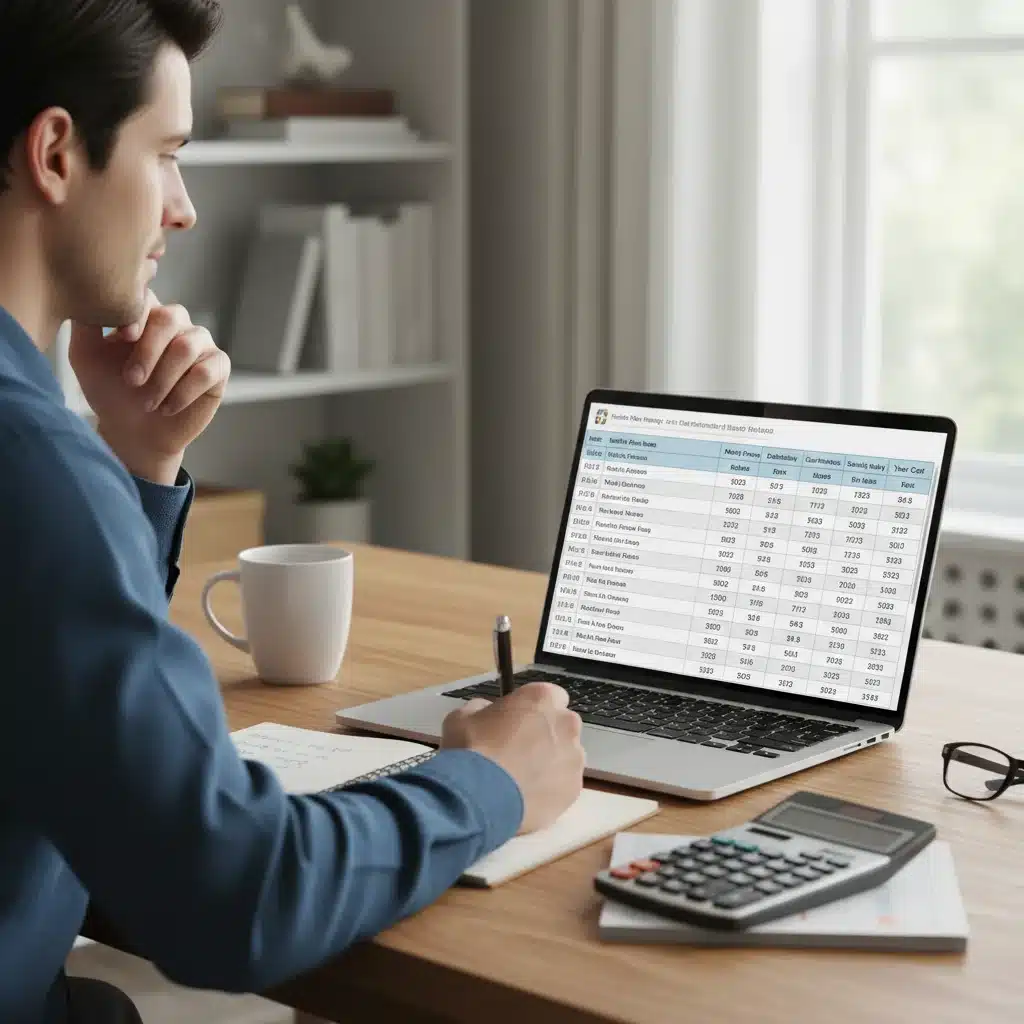Person comparing health insurance plans with ACA subsidies on a laptop