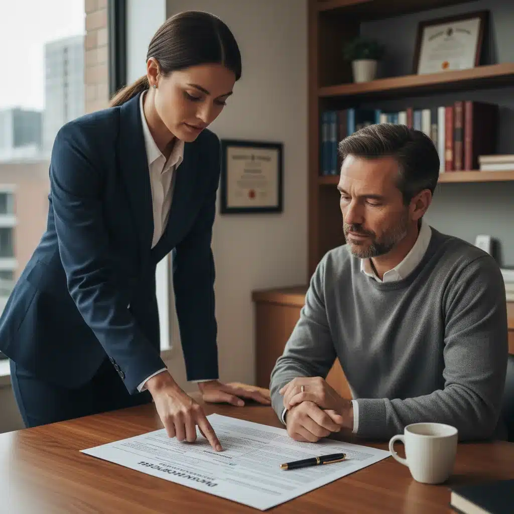 Disability advocate assisting client with appeal process