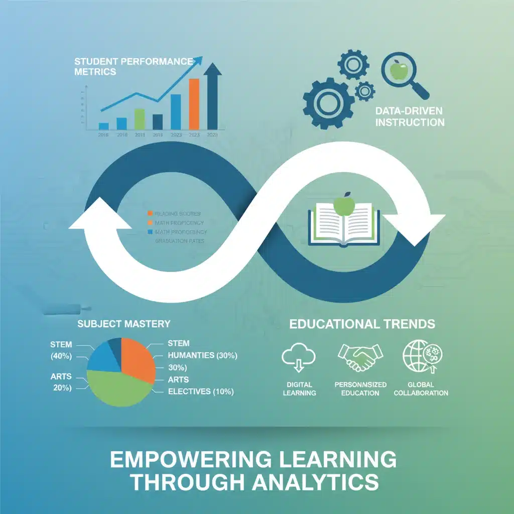 Educational data analysis charts and graphs