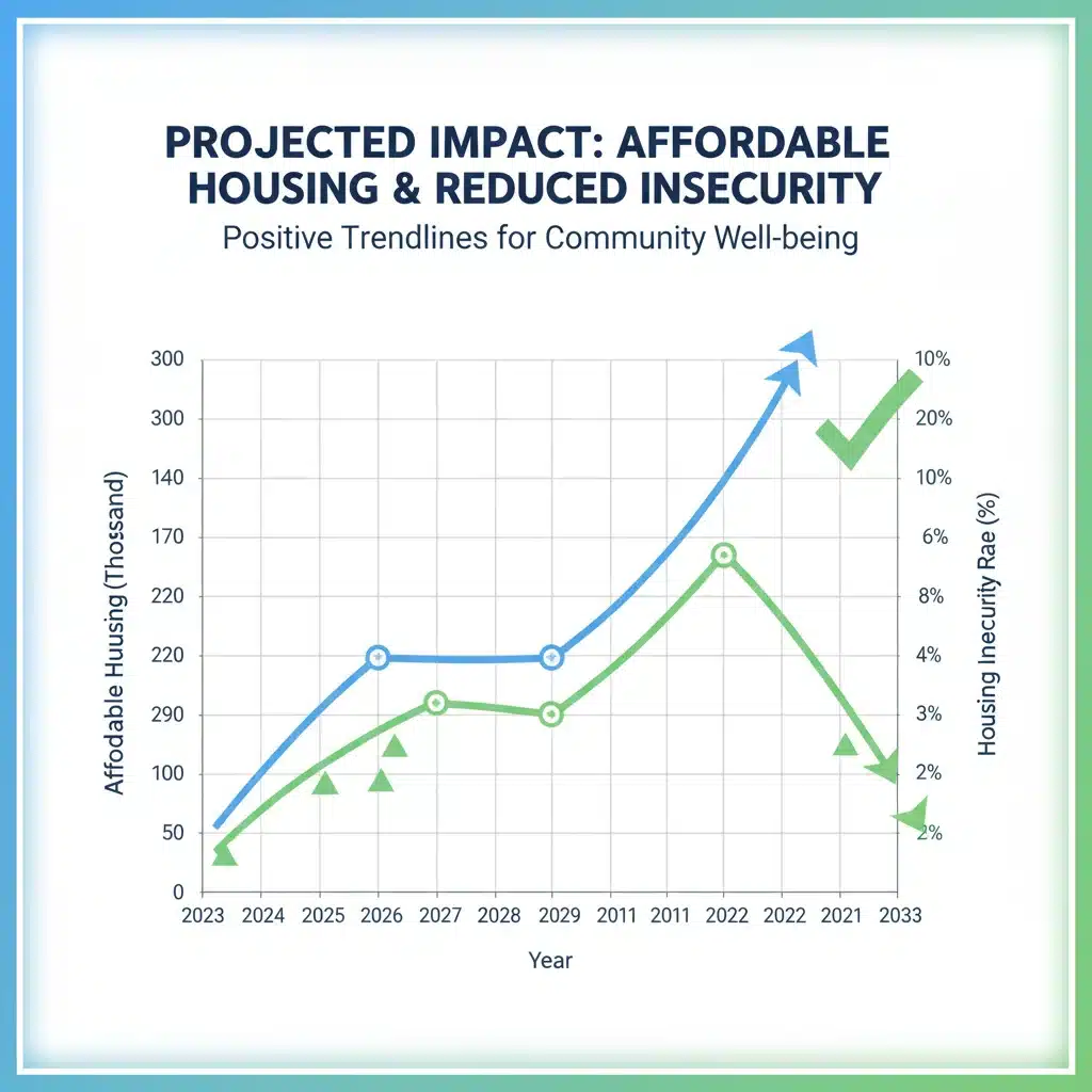 Graph illustrating projected impact of federal housing initiatives
