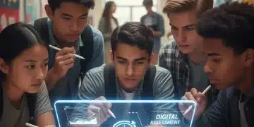 High school students preparing for new digital standardized tests in Fall 2026